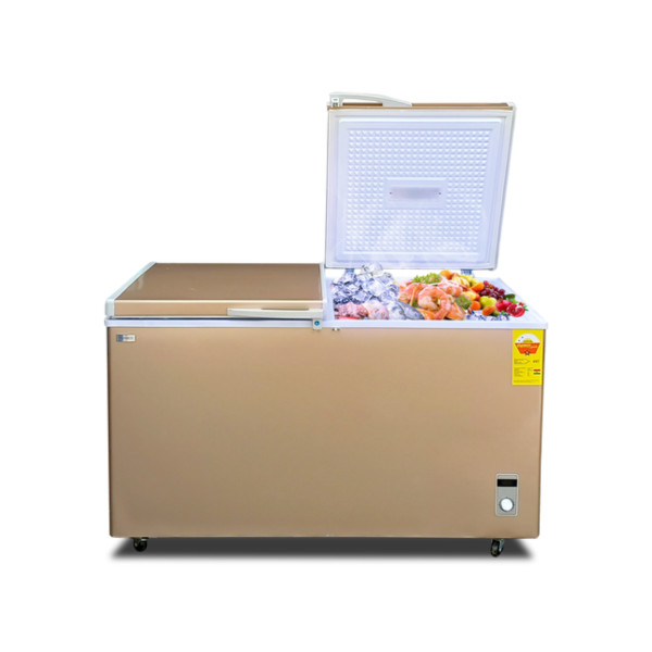 Nasco 400 Ltr Double Door Freezer GOLD