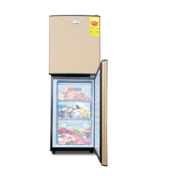 Nasco 136 Ltr Bottom Freezer Fridge GOLD