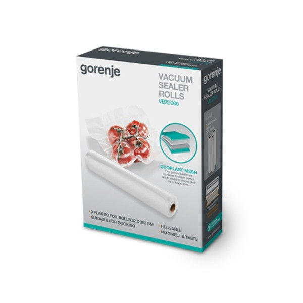 Gorenje Vacuum Sealer Rolls – 3x Rolls 22X300cm